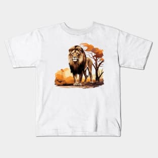 Wild African Lion Kids T-Shirt